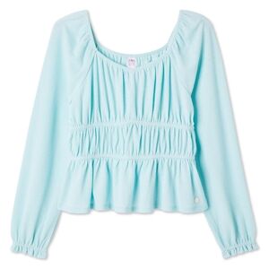 Justice Girls' Fashion Girls Teal Glitter Peasant Top "M (10)"